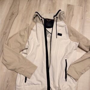 Abercrombie & Fitch Tan and Black Windbreaker